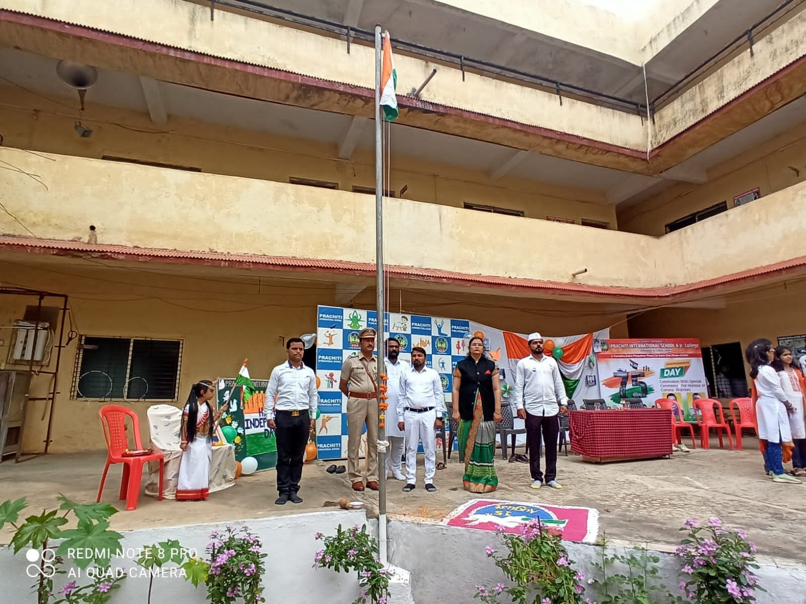 Independence day was celebrated with great enthusiasm and patriotic fervor on 15th August, 2021 in the Prachiti International School and Junior college