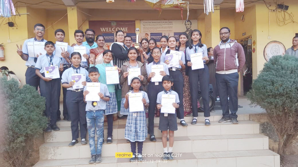 SOF Olympiad Exam मध्ये प्रचिती ला District Performance Excellence Award प्रदान