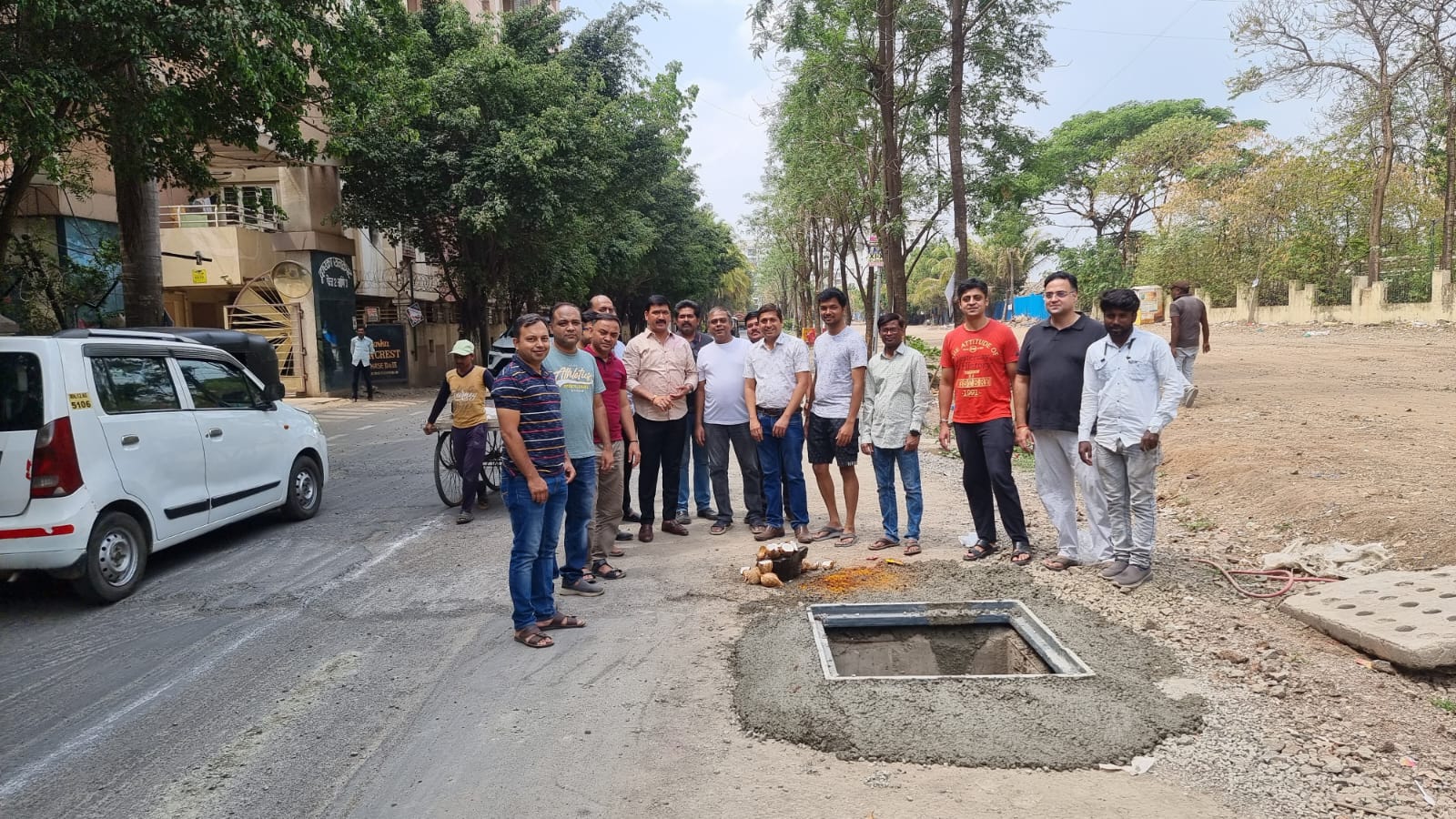 कापसे लॉन्स ते द्वारका सनक्रिस्ट सोसायटीपर्यंत रस्त्याच्या कामाला सुरुवात; नाना काटे यांच्या पाठपुराव्याला यश